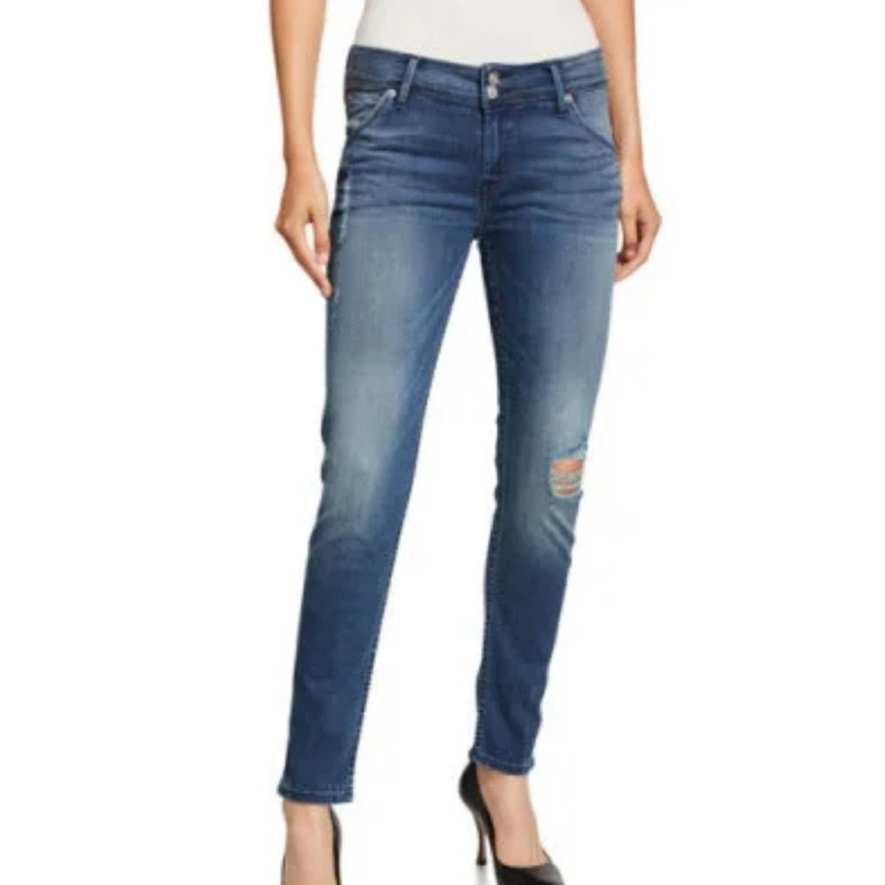 HUDSON Distressed Collin Midrise Skinny Size: 27